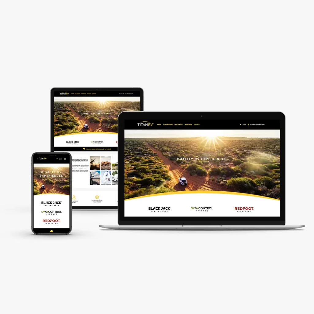 TitanRV website mockups
