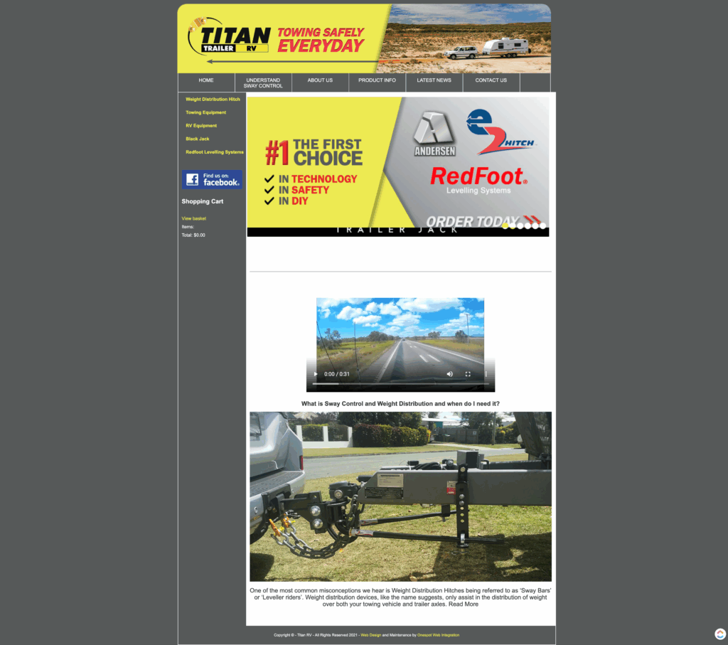 Titan RV old site screenshot