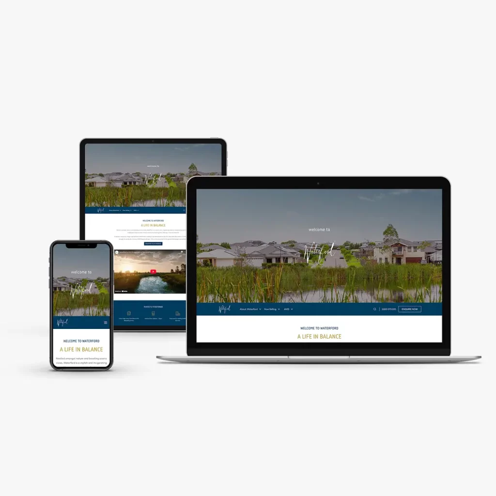 Waterford by AVID website mockups