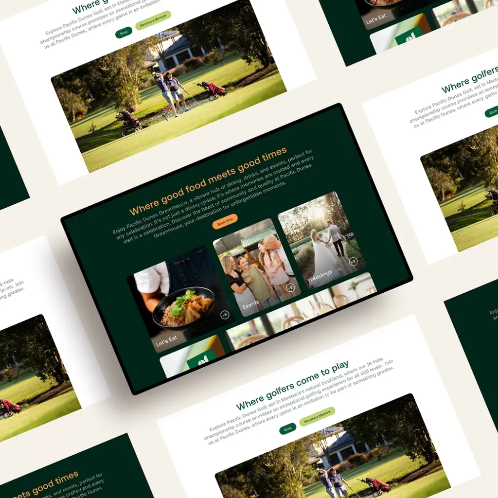 Pacific Dunes website preview grid